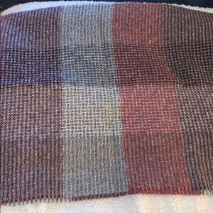 🆕NWOT J Crew Scarf Red/Gray/Burgundy/White Stripe
